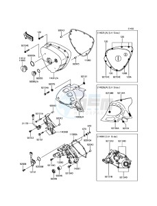 W800 EJ800AFFA GB XX (EU ME A(FRICA) drawing Left Engine Cover(s)