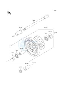 VN 900 D[VULCAN 900 CLASSIC LT] (6F-9F) D8F drawing FRONT WHEEL