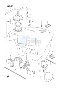 RM250 (E3) drawing FUEL TANK (MODEL P R)