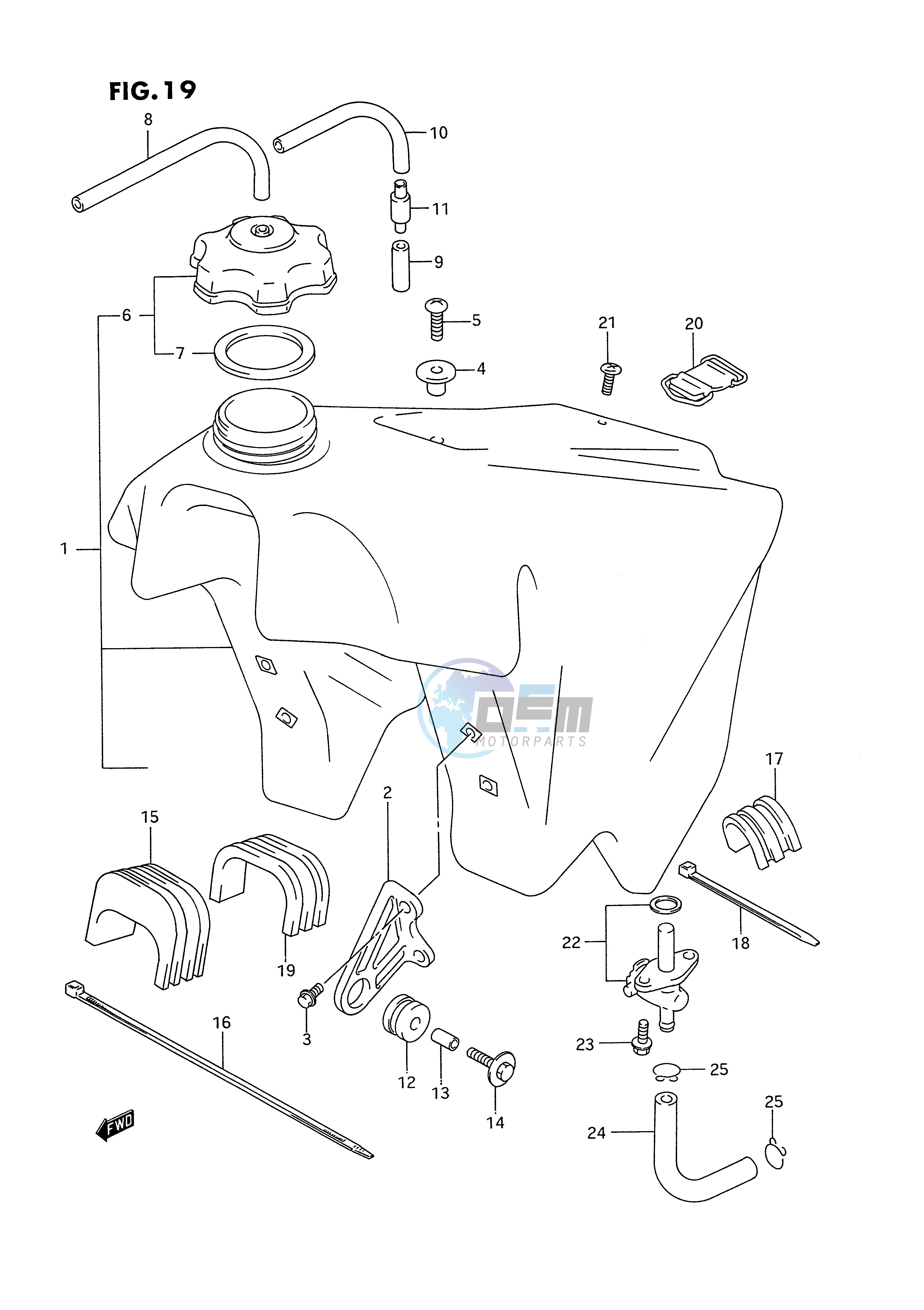 FUEL TANK (MODEL P R)