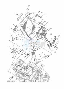 XT1200ZE XT1200ZE SUPER TENERE ABS (BP97) drawing RADIATOR & HOSE