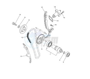 YBR 250 drawing CAMSHAFT AND TIMING CHAIN