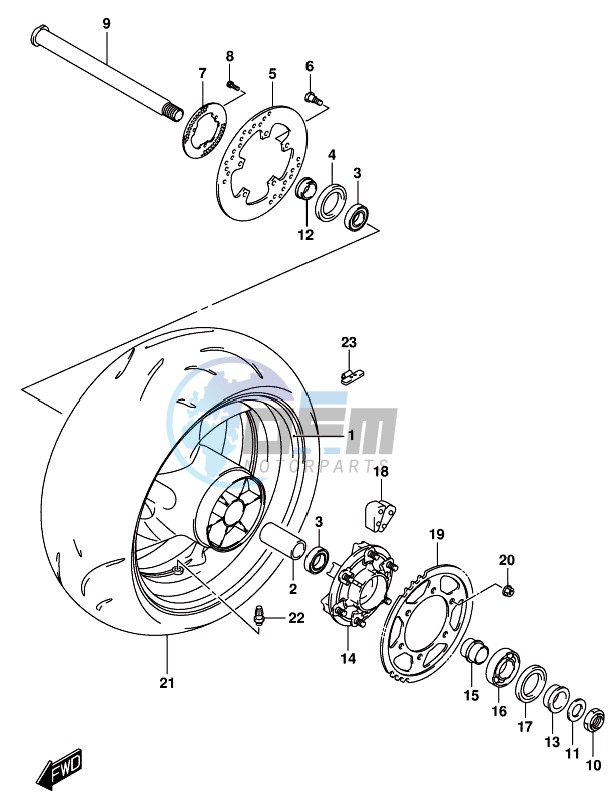 REAR WHEEL (GSX-S1000AL8 E21)