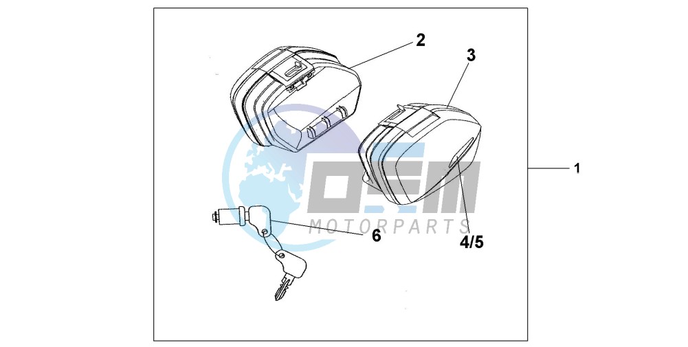 33 LITRE PANNIER SET EMERGENCY RED METALLIC