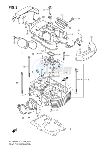 VZ1500 (E3-E28) drawing REAR CYLINDER HEAD