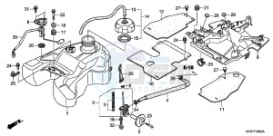 TRX500FEB drawing FUEL TANK