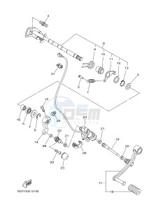 MTN850 MTN-850-A MT-09 ABS (BS2B) drawing SHIFT SHAFT