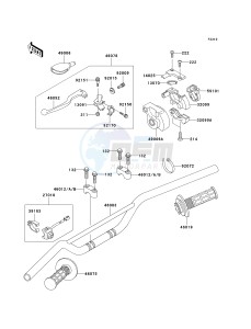 KX 85 A [KX85 MONSTER ENERGY] (A6F - A9FA) A8F drawing HANDLEBAR