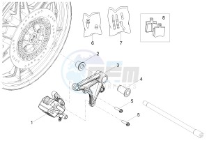 V7 III Stone 750 E4 (APAC) drawing Rear brake caliper