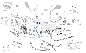 RX-SX 50 1000 drawing Handlebar - Controls