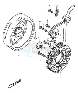 DR350 (V-W-X) drawing MAGNETO