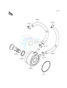 ZX 750 M [NINJA ZX-7R] (M1-M2) [NINJA ZX-7R] drawing OIL COOLER