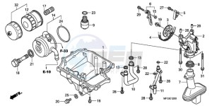 CB600F3A Australia - (U / ST) drawing OIL PAN/OIL PUMP