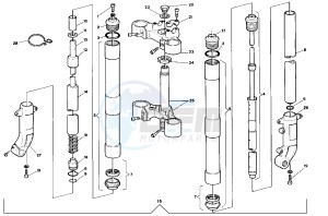 Climber 280 drawing Front fork model l/m/n/p