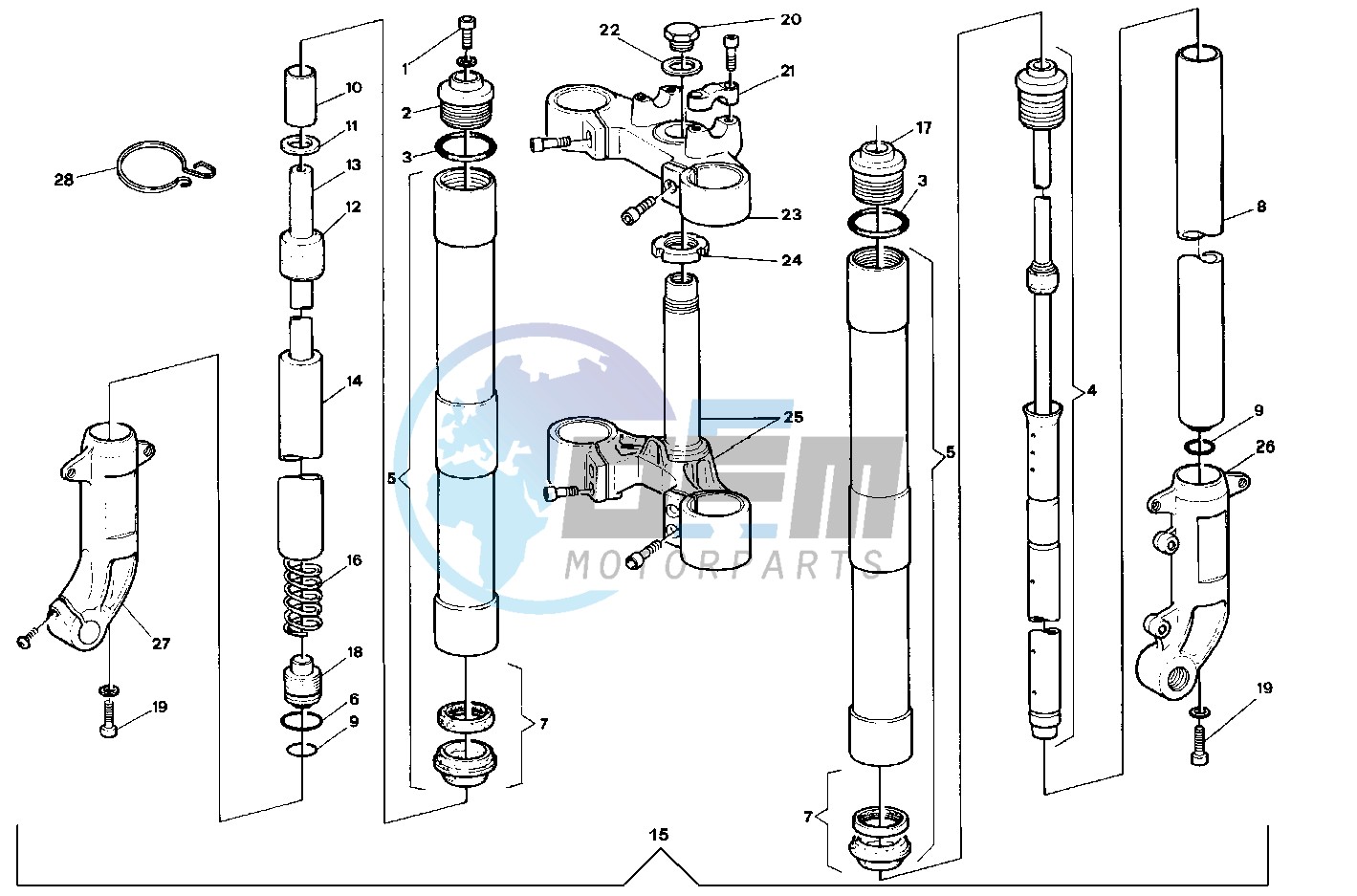 Front fork model l/m/n/p