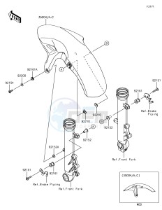 NINJA 650 EX650KJFA XX (EU ME A(FRICA) drawing Front Fender(s)