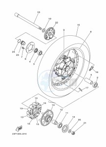 XT1200ZE XT1200ZE SUPER TENERE ABS (BP97) drawing REAR WHEEL