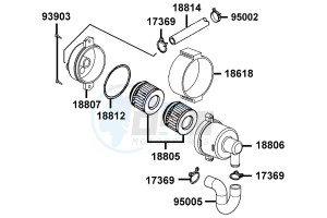 XCITING R500I drawing Air Cleaner Two