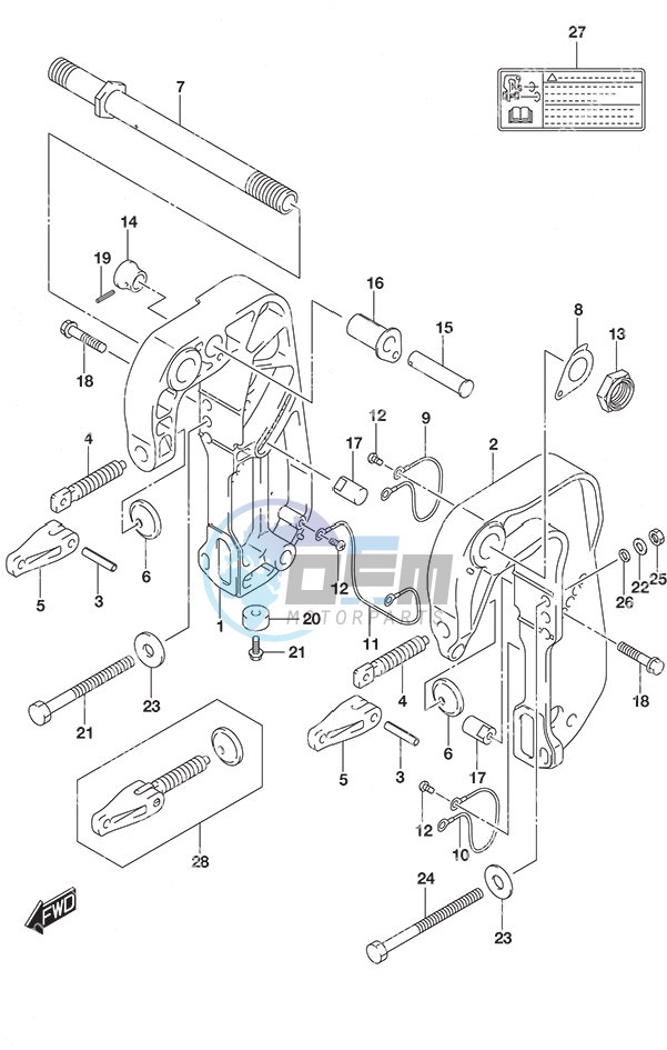 Clamp Bracket w/Power Tilt