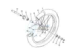 WR F 450 drawing FRONT WHEEL