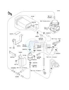 EX 500 D [NINJA 500R] (D6F-D9F) D6F drawing FUEL EVAPORATIVE SYSTEM-- D6F_D7F- --- CA- -