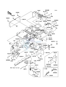 MULE_610_4X4 KAF400A8F EU drawing Frame Fittings(Rear)