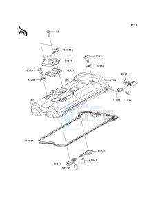 EX 650 C [NINJA 650R] (C9F) C9F drawing CYLINDER HEAD COVER