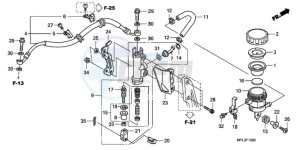 CBR1000RR9 France - (F / CMF TRI) drawing REAR BRAKE MASTER CYLINDER (CBR1000RR)