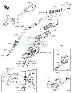 VERSYS 650 ABS KLE650FHF XX (EU ME A(FRICA) drawing Handlebar