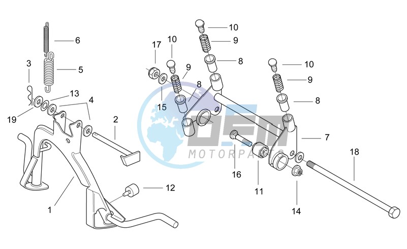 Central stand - Connecting rod