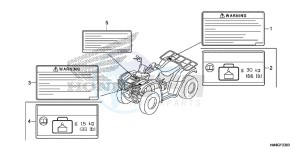 TRX250TME FOURTRAX RECON Europe Direct - (ED) drawing CAUTION LABEL