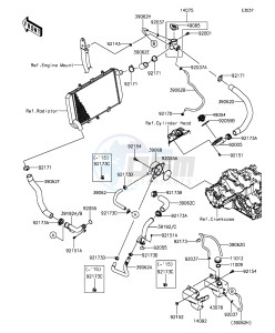 Z1000 ZR1000FFF FR GB XX (EU ME A(FRICA) drawing Water Pipe