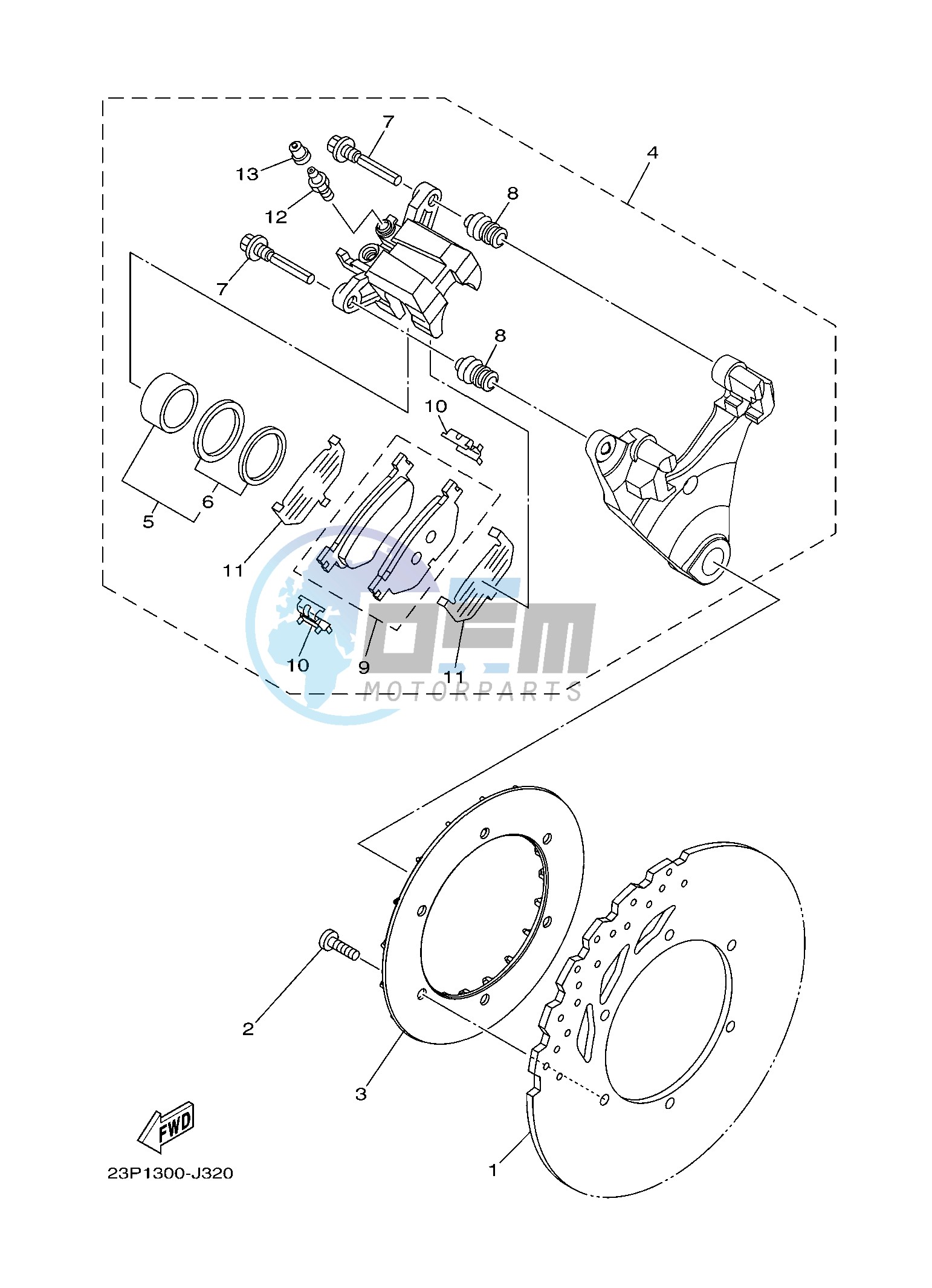 REAR BRAKE CALIPER