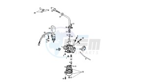 BOULEVARD - 50 CC 2T drawing CARBURETOR SPARE PARTS