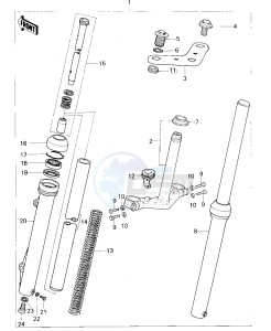 KDX 80 A [KDX80] (A1-A2) [KDX80] drawing FRONT FORK