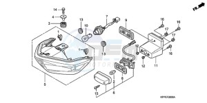 CBR125RWA UK - (E / WH) drawing TAILLIGHT