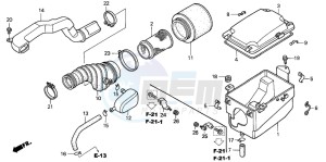 TRX400EX SPORTRAX 400 EX drawing AIR CLEANER