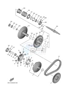 XP530 XP530D-A TMAX DX ABS (BC38) drawing CLUTCH 2