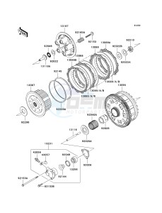 ZX 1400 A [NINJA ZX-14] (A6F-A7FA) A7FA drawing CLUTCH