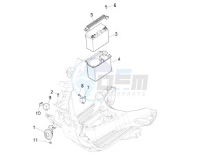 PRIMAVERA 50 4T 4V NOABS E2 (NAFTA) drawing Remote control switches - Battery - Horn