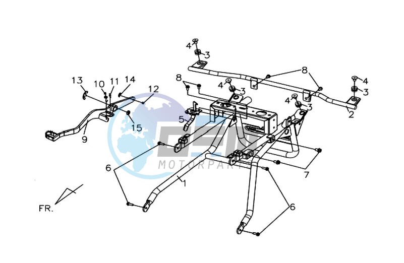 MOUNT GRIP BAR  BAR  COWLING