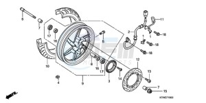 SH300A9 UK - (E / ABS MKH) drawing FRONT WHEEL