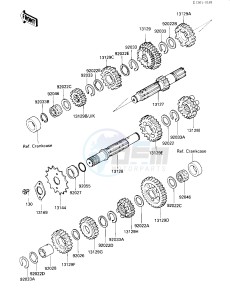 KL 250 D [KLR250] (D4-D6) [KLR250] drawing TRANSMISSION