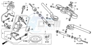 CBR1000RRA UK - (E / HRC MKH) drawing HANDLE PIPE/TOP BRIDGE