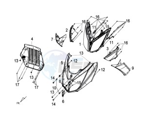 GTS 125I drawing FR PLATE / HEAD LIGHT