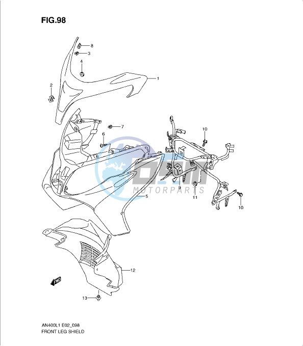 FRONT LEG SHIELD (AN400ZAL1 E51)