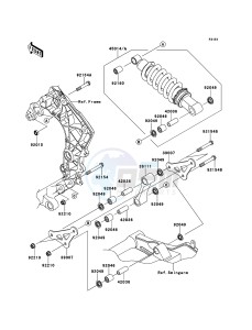 Z1000SX ABS ZX1000HBF FR GB XX (EU ME A(FRICA) drawing Suspension/Shock Absorber