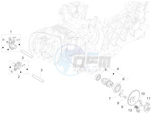 Liberty 150 iGet 4T 3V ie ABS (APAC) drawing Rocking levers support unit