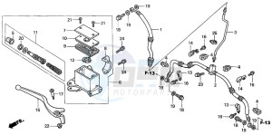 TRX350TM FOURTRAX 350 drawing FR. BRAKE MASTER CYLINDER