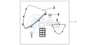 CBR1000RR9 Korea - (KO / MME) drawing WINDSCREEN CLEAR